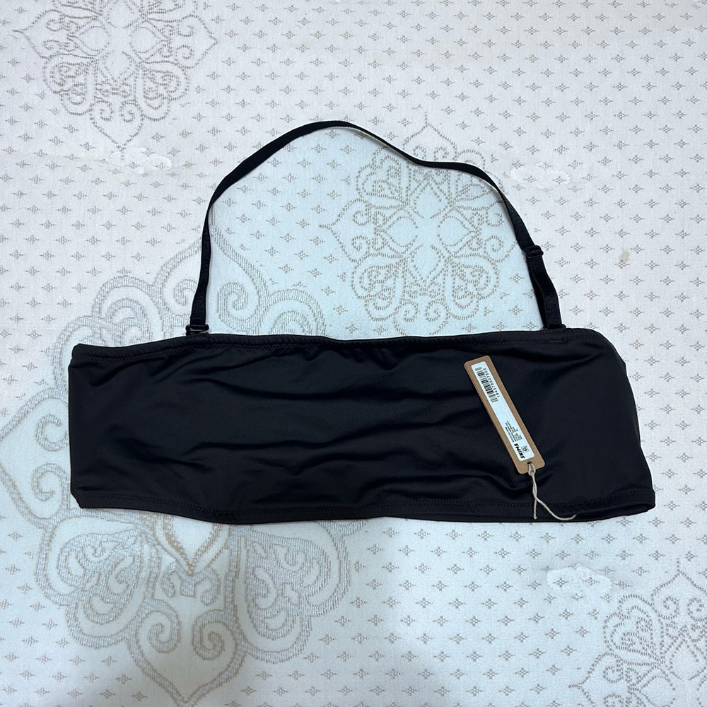 Skims Recycled swim Bandeau top onyx with removable strap XL - Picture 2 of 3